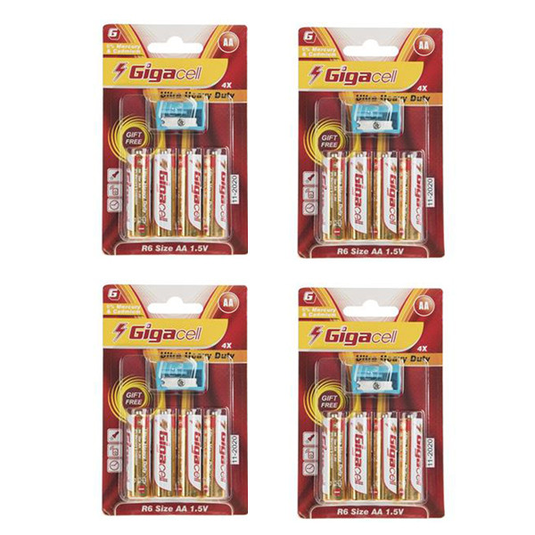 باتری قلمی گیگاسل مدل Ultra Heavy Duty بسته 16عددی