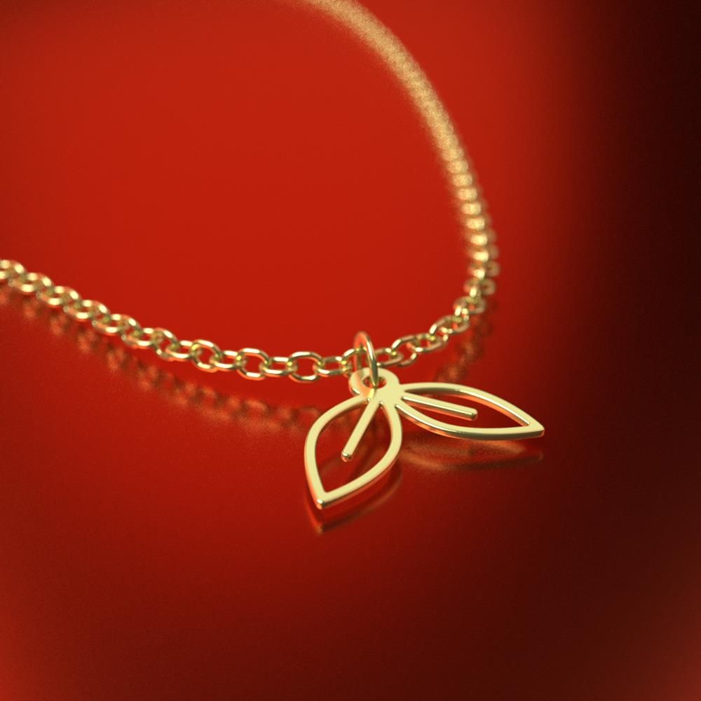 گردنبند طلا 18 عیار زنانه مدوپد مدل برگ کد RNA15983 - - 5