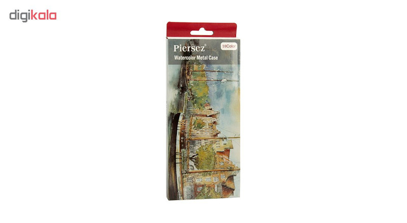 آبرنگ پییرسز 18 رنگ مدل جعبه فلزی