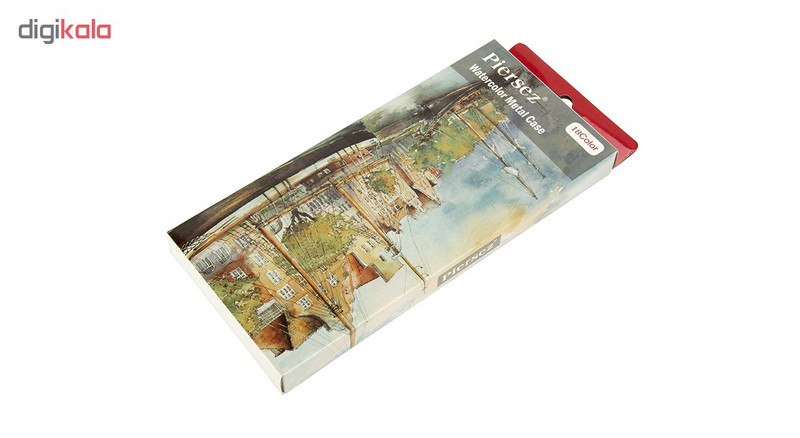 آبرنگ پییرسز 18 رنگ مدل جعبه فلزی