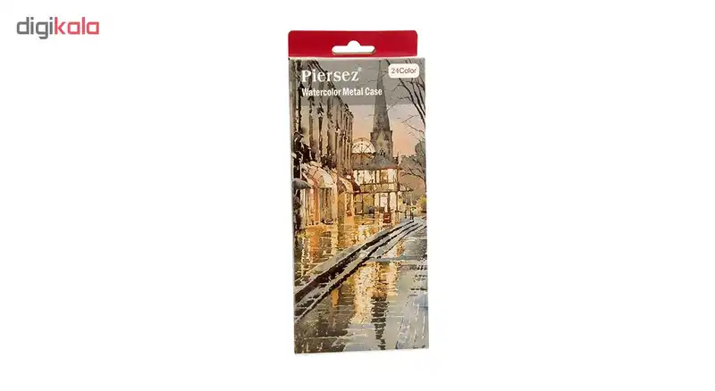 آبرنگ پییرسز 24 رنگ مدل جعبه فلزی