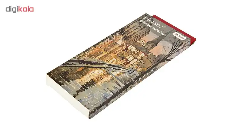 آبرنگ پییرسز 24 رنگ مدل جعبه فلزی