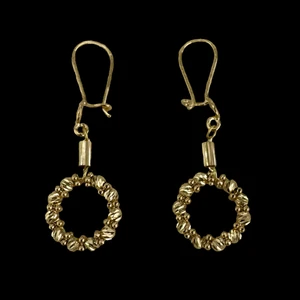 گوشواره آویز طلا کم اجرت 18 عیار زنانه گالری طلا و جواهر هانی مدل دوریکا