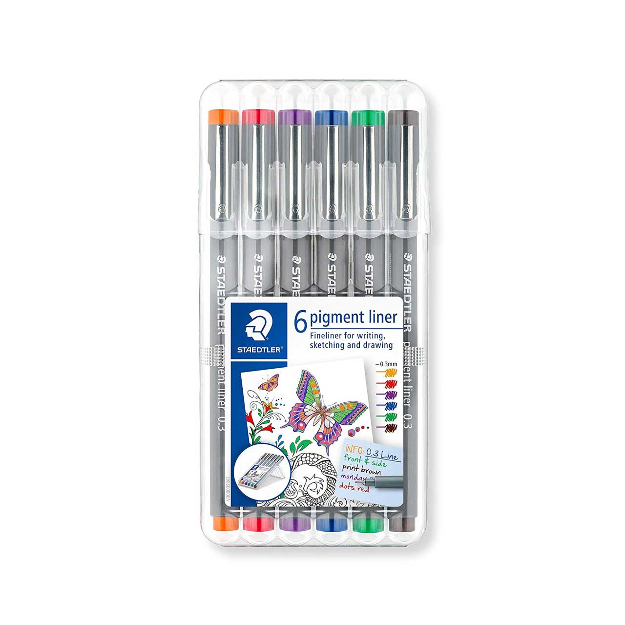 راپید استدلر مدل Pigment Liner کدSSB6-30803 قطر نوشتاری 0.3 میلی متر بسته 6 عددی راپید استدلر مدل Pigment Liner کدSSB6-30803 قطر نوشتاری 0.3 میلی متر بسته 6 عددی
