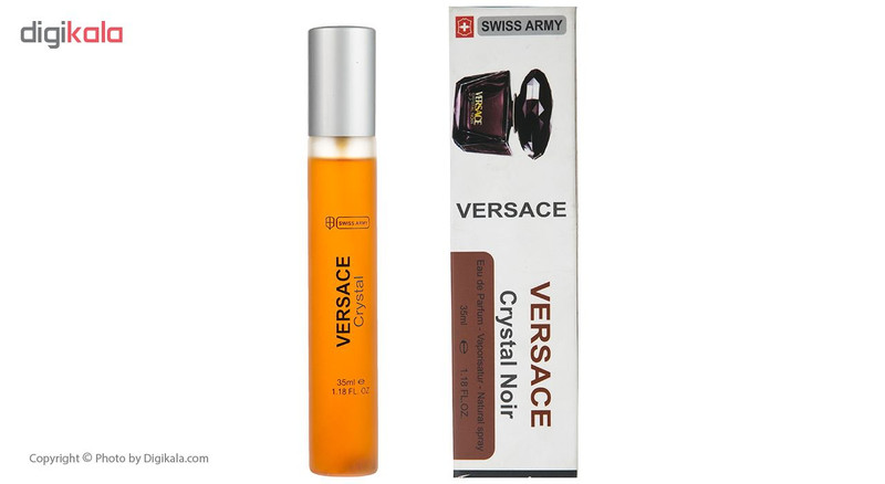 عطر جیبی زنانه سوئیس آرمی مدل ورساچه کریستال نویر