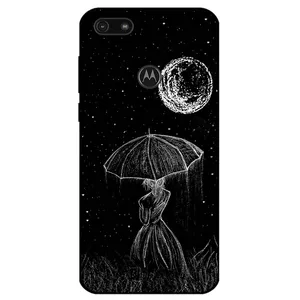 Megafone Girl and Moon 1369 Cover For Motorola Moto E6 Play