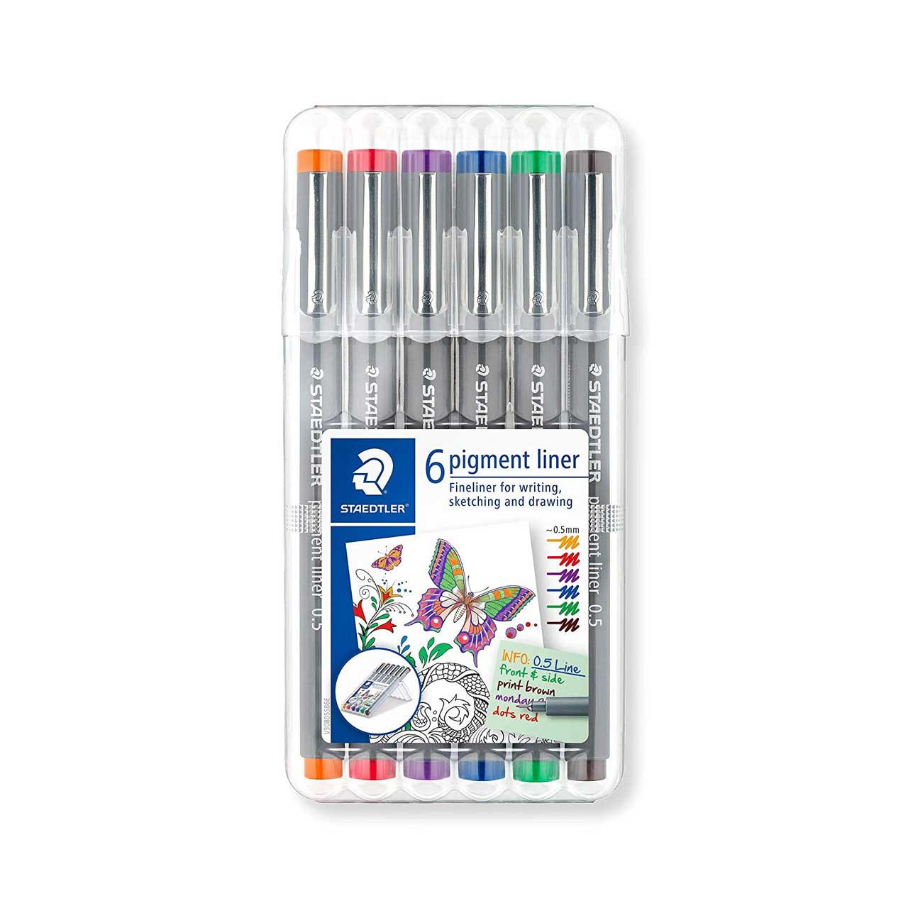 راپید استدلر مدل Pigment Liner کدSSB6-30805 قطر نوشتاری 0.5 بسته 6 عددی راپید استدلر مدل Pigment Liner کدSSB6-30805 قطر نوشتاری 0.5 بسته 6 عددی