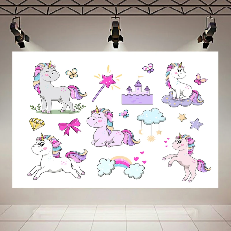 تابلو بوم طرح مخمل یونیکورن مدل کودکانه کد AR304043