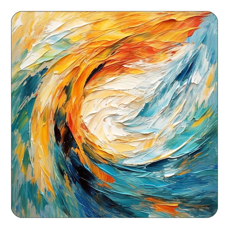 مگنت کاکتی طرح نقاشی رنگ روغن مدل mp72713