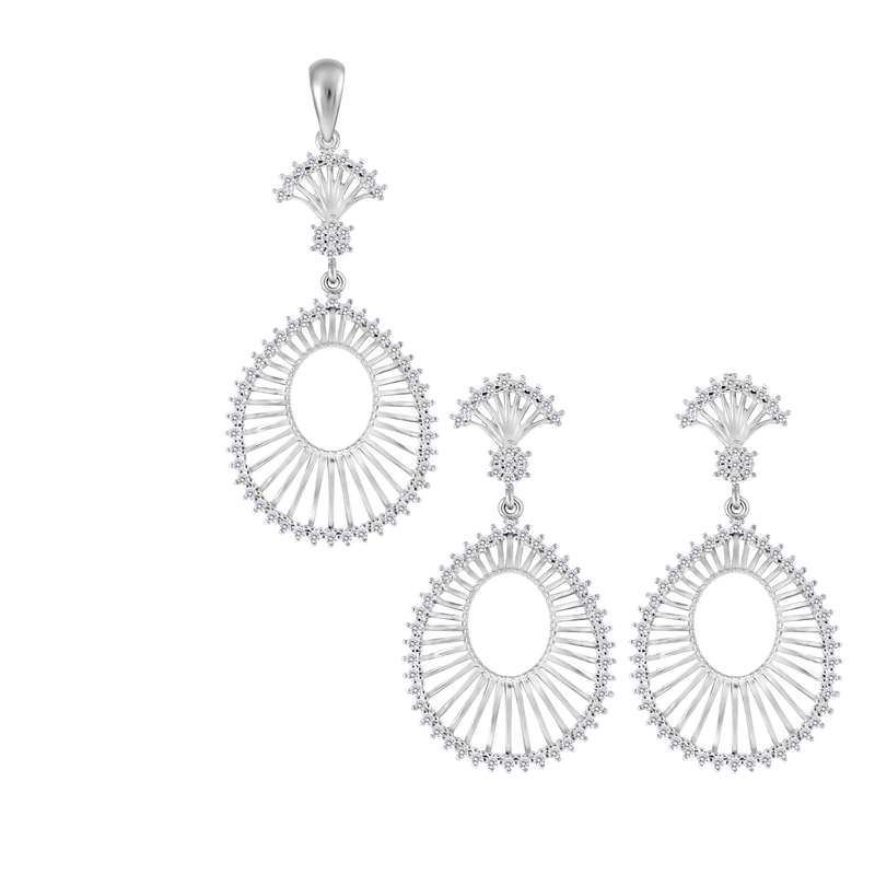 نیم ست نقره زنانه اقلیمه کد NN342 نیم ست نقره زنانه اقلیمه کد NN342