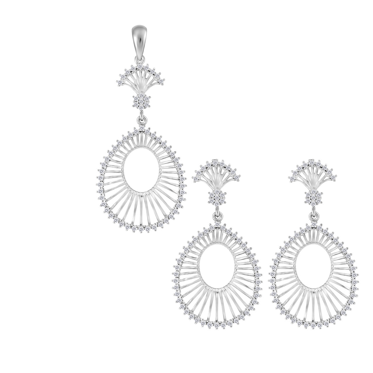 نیم ست نقره زنانه اقلیمه کد NN342 نیم ست نقره زنانه اقلیمه کد NN342