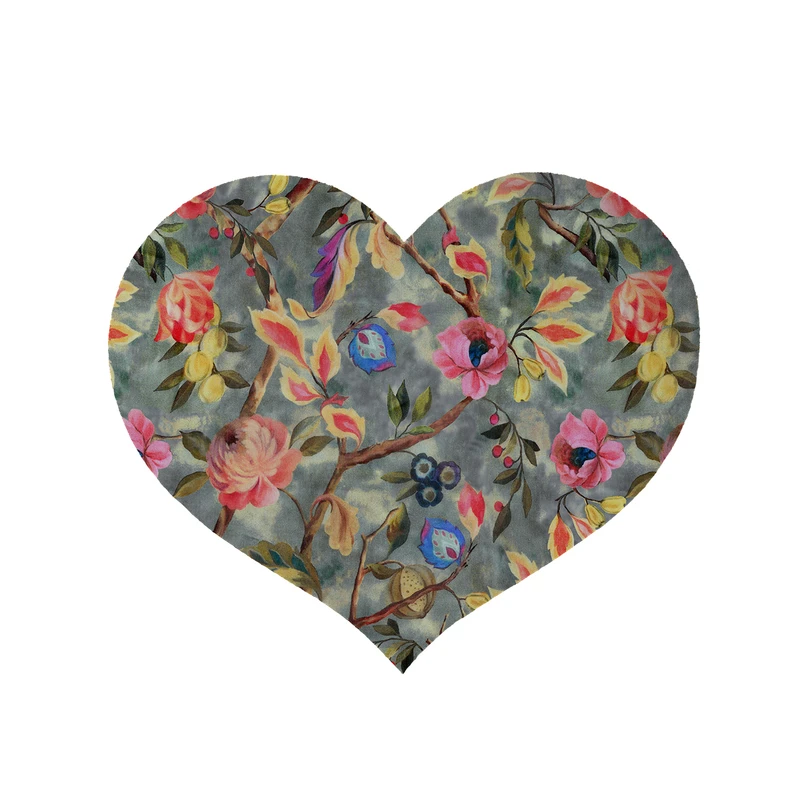 پادری مدل قلب طرح گل کد 5717 سایز 90x90 سانتی متر