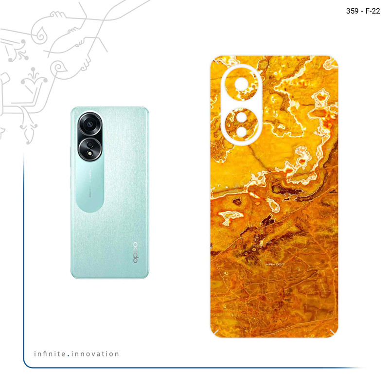 برچسب پوششی ماهوت مدل Gold Marble مناسب برای گوشی موبایل اپو A58 4G