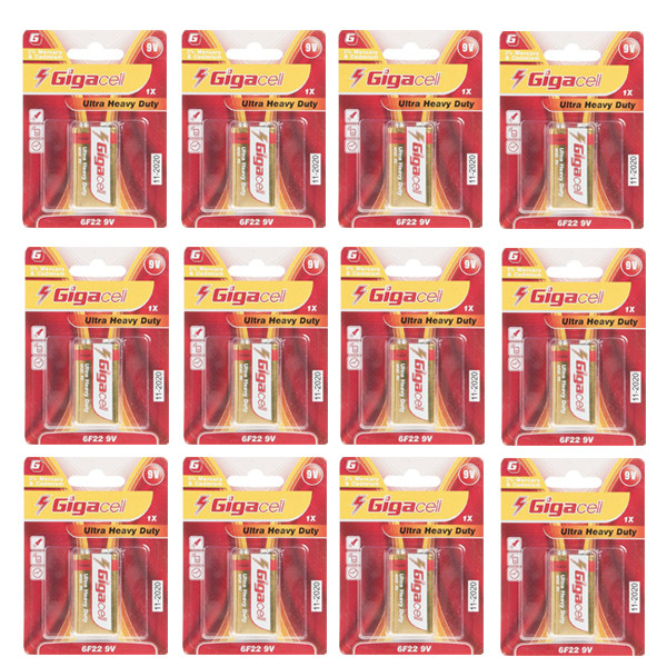 باتری کتابی گیگاسل مدل Ultra Heavy Duty بسته 12عددی