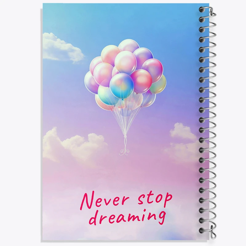 دفتر ژورنال نویسی 50 برگ خندالو مدل نقطه ای طرح Never Stop Dreaming کد N2328