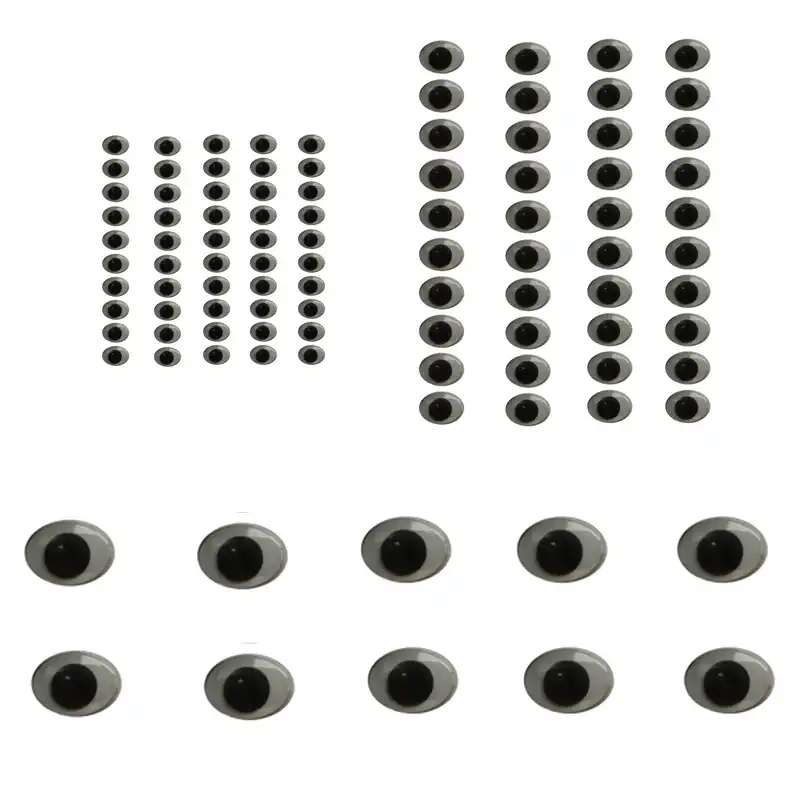 چشم عروسک طرح بیضی کد MEL-OV مجموعه 100 عددی