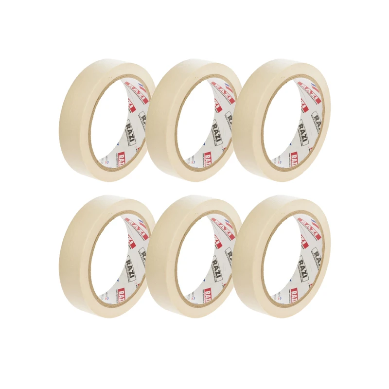 چسب کاغذی رازی مدل 2406 عرض 2.4 سانتی متر بسته 6 عددی