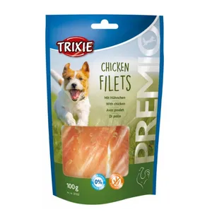 تشویقی سگ تریکسی مدل chicken filet وزن 100 گرم