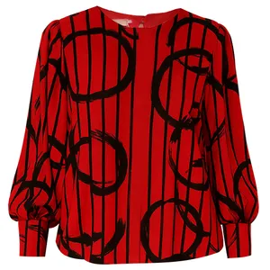 بلوز آستین بلند یقه گرد زنانه مدل sh1423