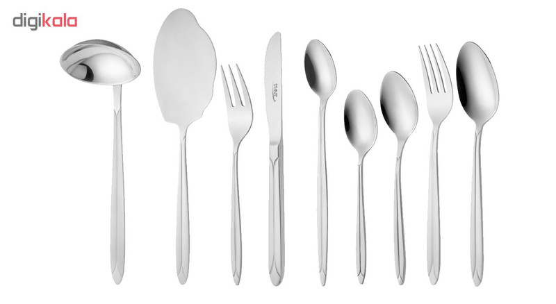 سرویس قاشق و چنگال 57 پارچه ناب استیل مدل Palermo