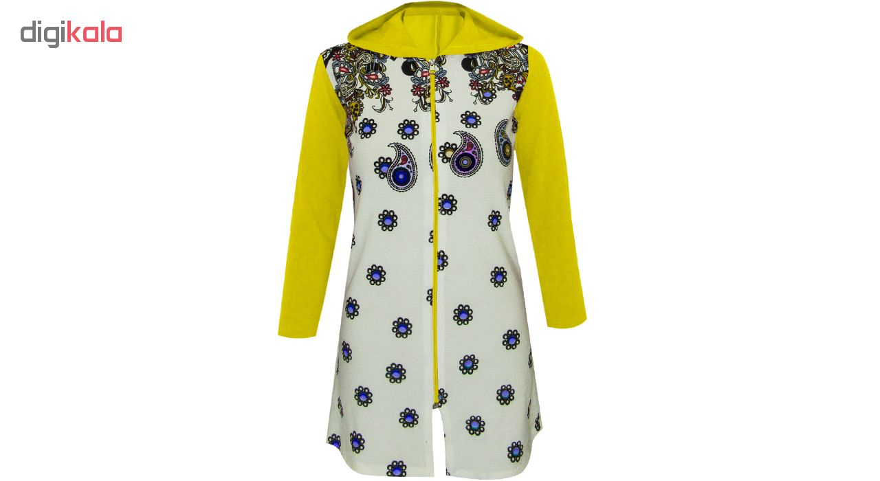 مانتو زنانه مدل Zipper-Yellow