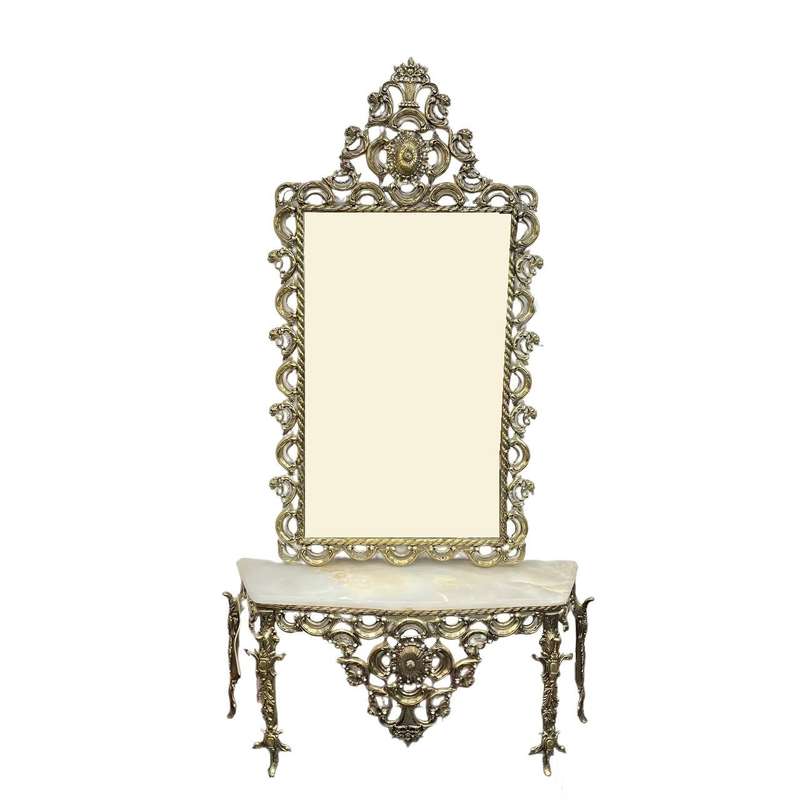 آینه و کنسول مدل تمام برنز