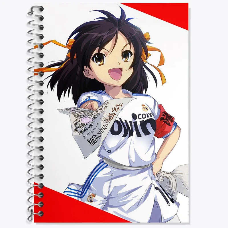 دفتر لغت 50 برگ خندالو مدل هاروهی انیمه ناپدید شدن هارومی سوزومیا The Disappearance of Haruhi Suzumiya کد 23127