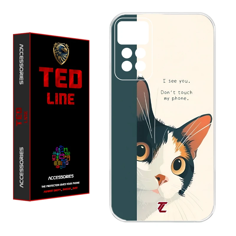 کاور تدلاین طرح گربه کد 1222 مناسب برای گوشی موبایل شیائومی Redmi Note 11 Pro 4G / Note 12 Pro 4G