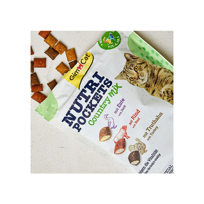 تشویقی گربه جیم کت مدل طعم پنیری وزن 60 گرم