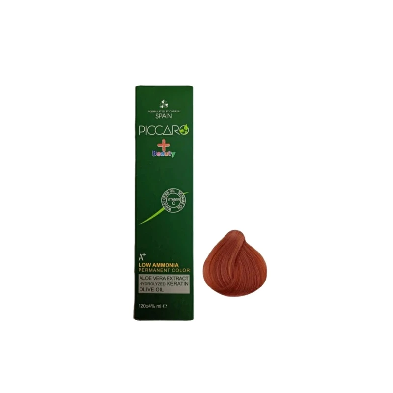 رنگ مو پیکارو شماره 6.4 مدل پلاس بیوتی حجم 124 میلی لیتر رنگ بلوند مسی تیره