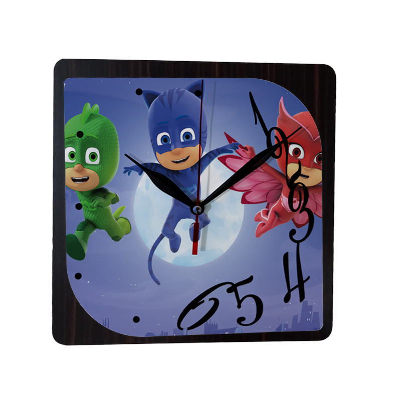 ساعت دیواری کودک طرح pj masks کد Tz5
