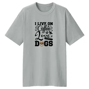 تی شرت لانگ زنانه مدل DOGS کد LL140 رنگ طوسی