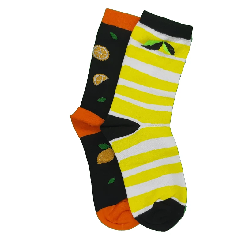 جوراب زنانه مدل پرتقال لنگه به لنگه سما بسته 2 عددی