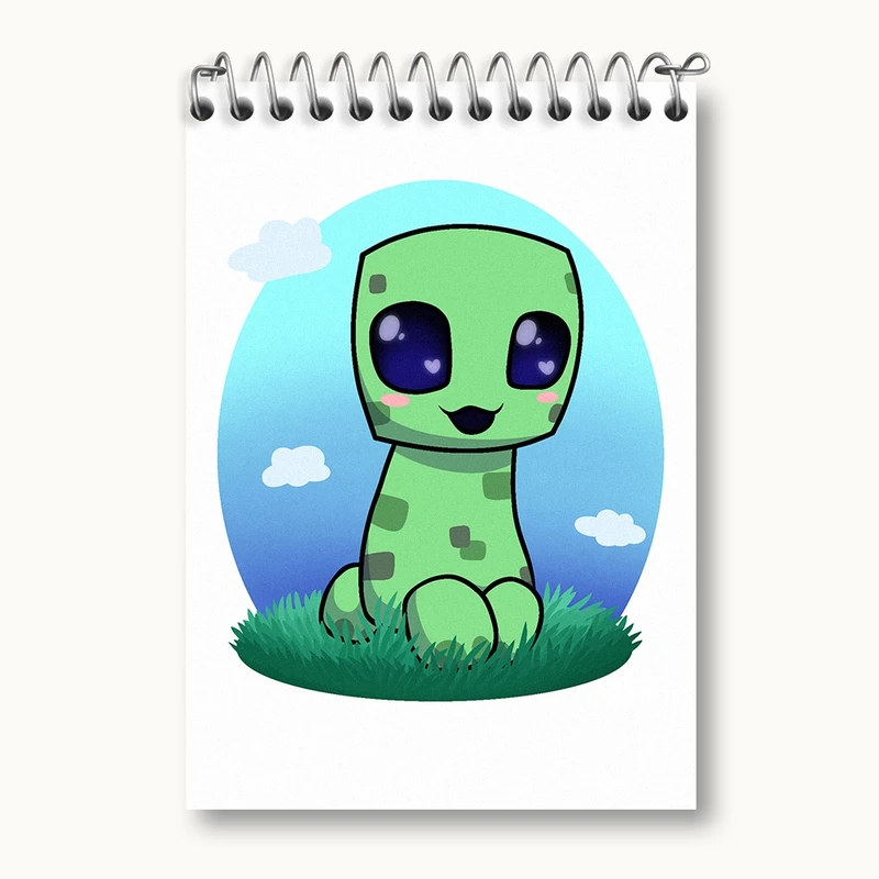 دفتر یادداشت 50 برگ خندالو مدل بازی ماینکرافت (Minecraft) کد 36974