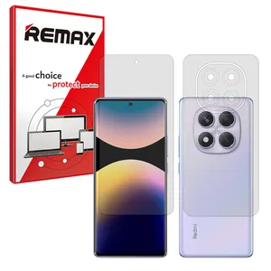 Remax Resistant model matte screen protector suitable for the Xiaomi Redmi Note 14 Pro 4G mobile phone along with the back protector
