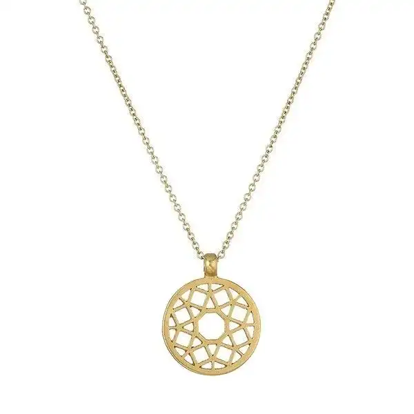 گردنبند طلا 18 عیار زنانه قیراط طرح دایره کد GH4945
