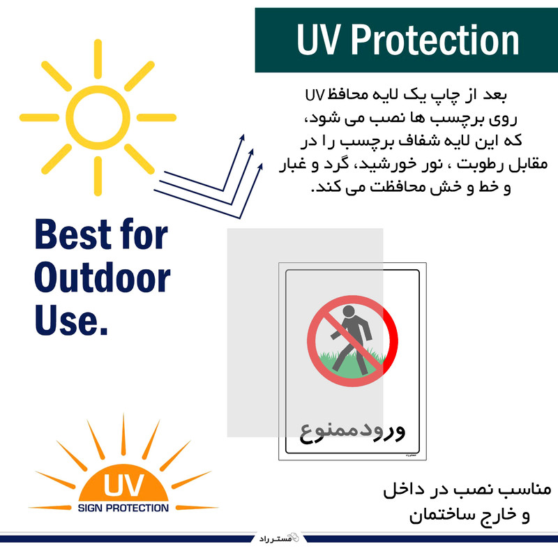 برچسب ایمنی مستر راد طرح ورود ممنوع مدل HSE-OSHA-0900