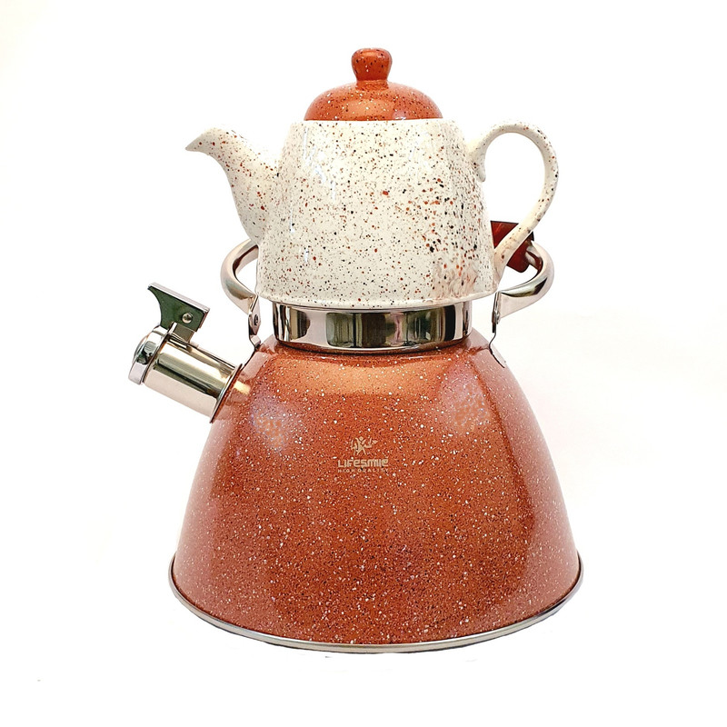 ست کتری و قوری لایف اسمایل مدل TK3-6T1