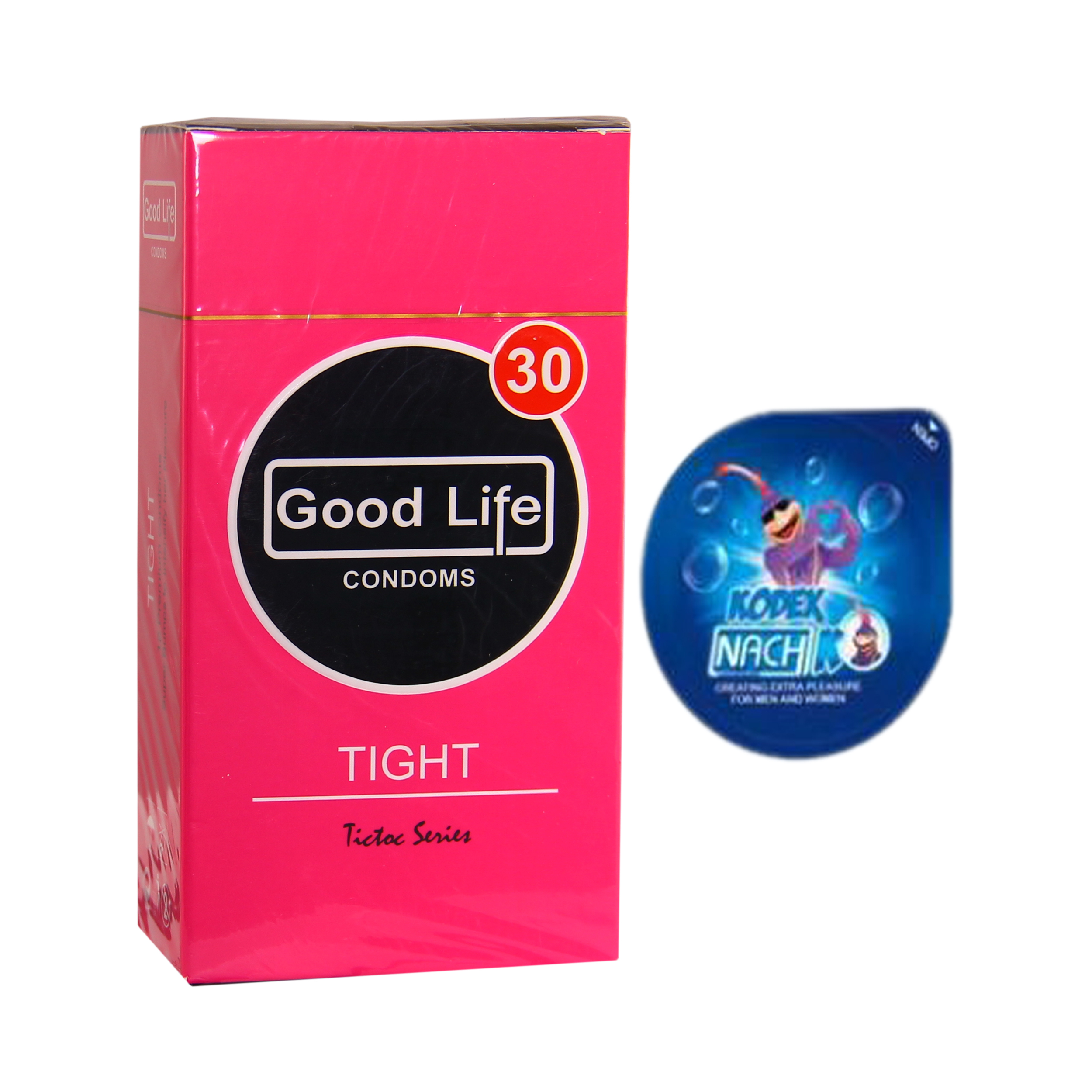 کاندوم گودلایف مدل Tight بسته 12 عددی به همراه کاندوم ناچ کدکس مدل بلیسر