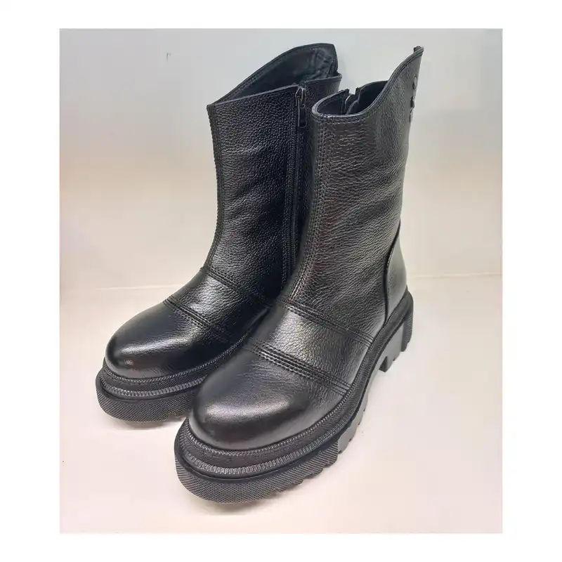 نیم بوت زنانه سرزمین چرم کد 145332 رنگ مشکی