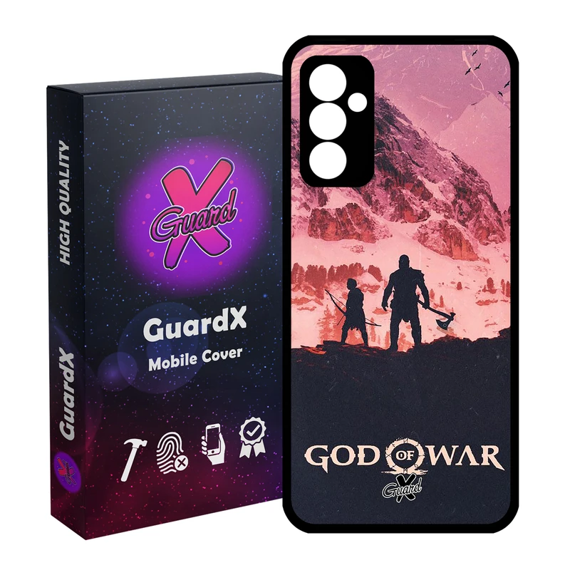 کاور گارد ایکس طرح God of War مدل Glass10075 مناسب برای گوشی موبایل سامسونگ Galaxy A34 / A34 5G