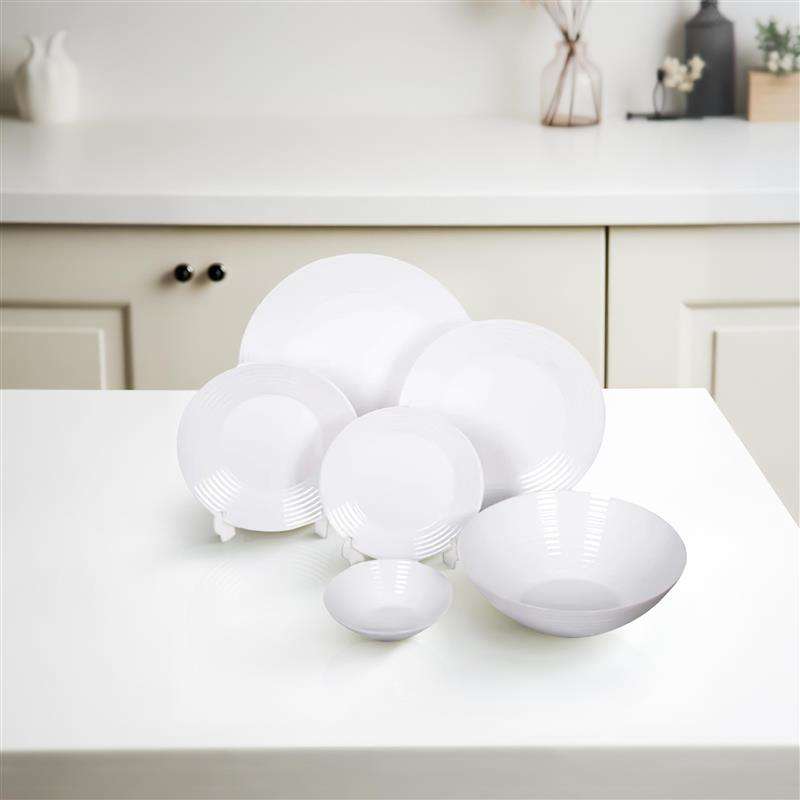 سرویس غذا خوری 26 پارچه گلدن اوپال مدل هارنا سفید