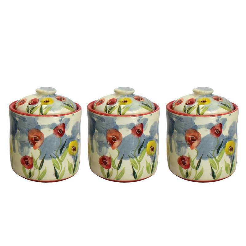 جای ادویه مدل گل بسته ۳ عددی