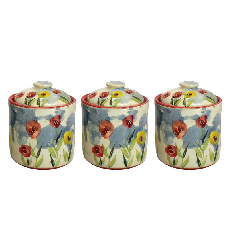 جای ادویه مدل گل بسته ۳ عددی