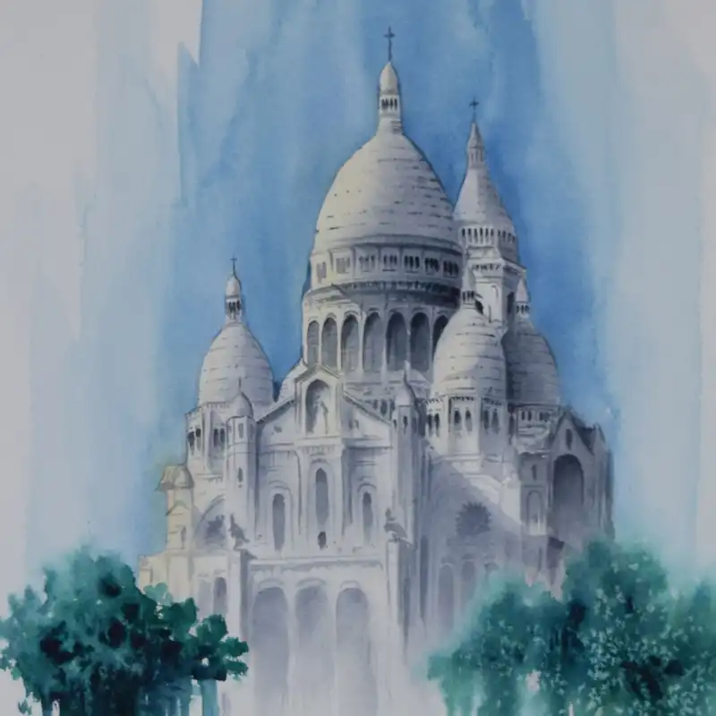 نقاشی آبرنگ طرح ابنیه کد 027