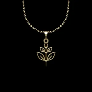 گردنبند طلا 18 عیار زنانه مدوپد مدل برگ کد L2-1-1237