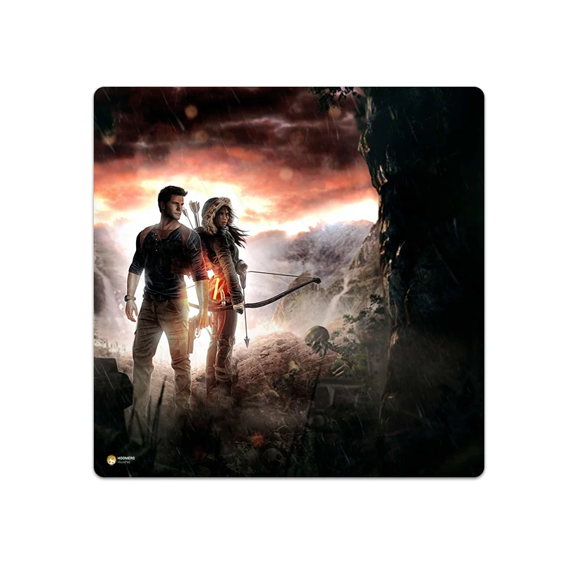 ماوس پد هومرو مدل NX653 طرح بازی Uncharted سایز 40x40 سانتی‌متر