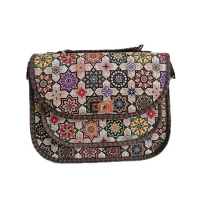 کیف دوشی دست دوز زنانه مدل مدل رز،  کد 26
