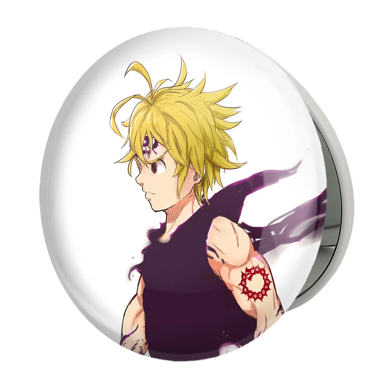 آینه جیبی خندالو طرح ملیوداس انیمه هفت گناه کبیره مدل تاشو کد 17594 