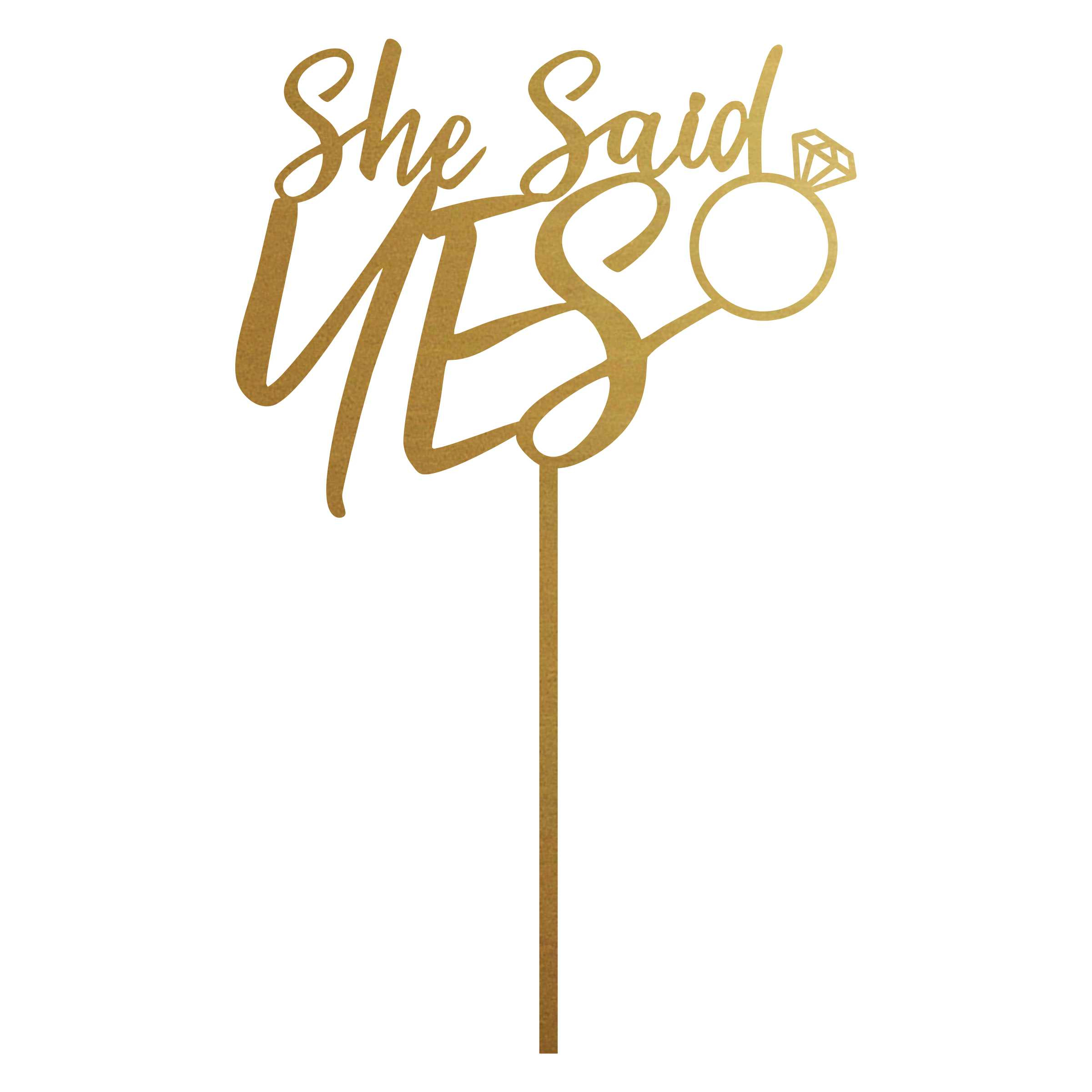تاپر کیک مدل she said yes 